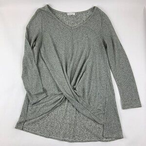 On The Road Womens T Shirt Quarter Sleeve V Neck Green Stripes See Measurements